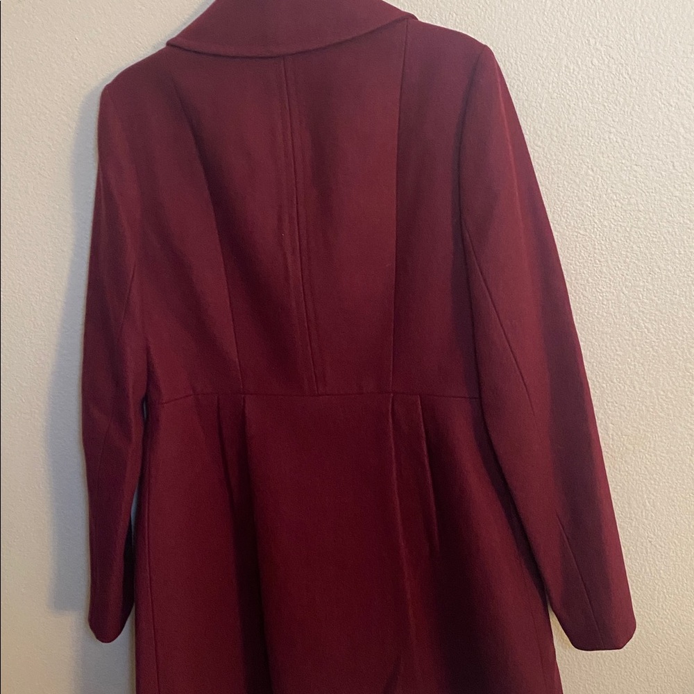 JCREW Double Breast Elegant Maroon Pea Coat - Picture 6 of 6